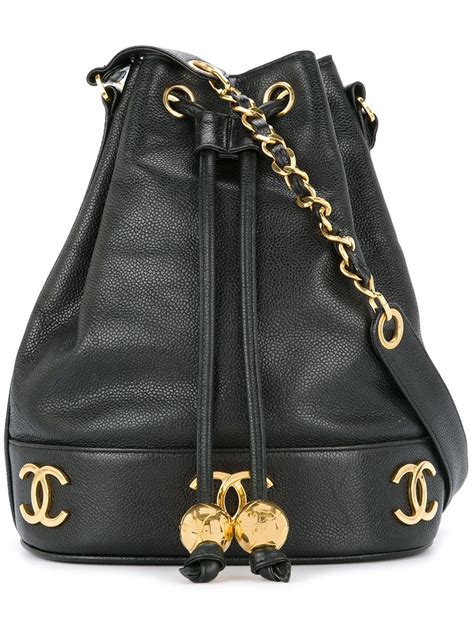 chanel pre owned bucket bag.